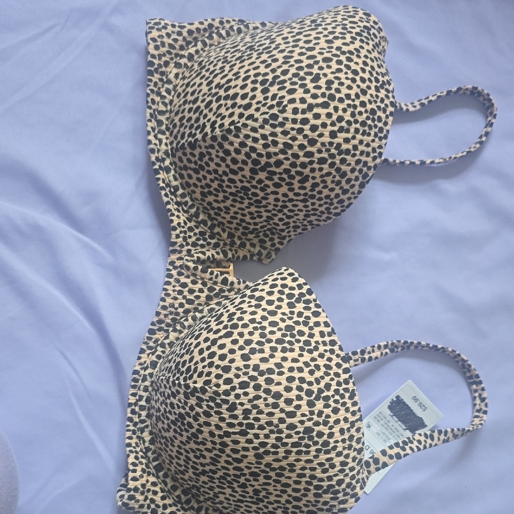 Shade & Shore Leopard Print Bikini Top